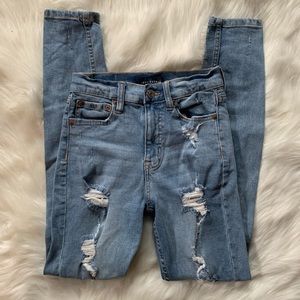 Aeropostale Cheeky Jegging Heavy Distress Size 00 (junior)